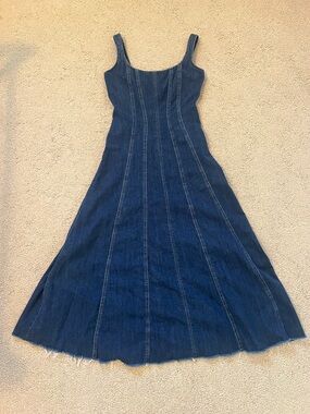 Reformation Dark Blue Denim Jumpsuit